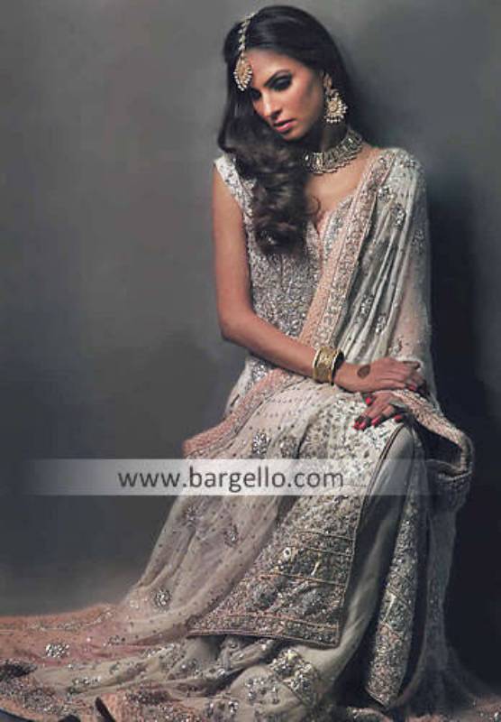 Chiffon Asian Bridal Wear, Chiffon Indian Bridals, South Asian Designer Chiffon Bridals