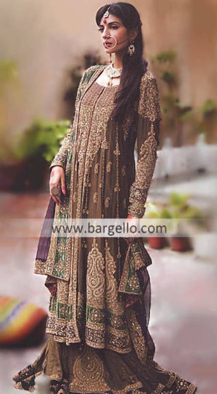 chiffon bridal dresses pakistani
