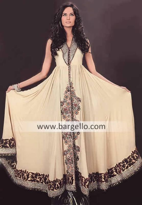 Shop Grey Embroidered Front Open Gown for Women Online from India's Luxury  Designers 2023