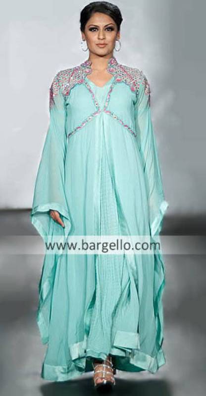Double Layered Pakistani Indian Suits, Double Layered Outfits Pakistan, Chiffon Floor Length Dresses