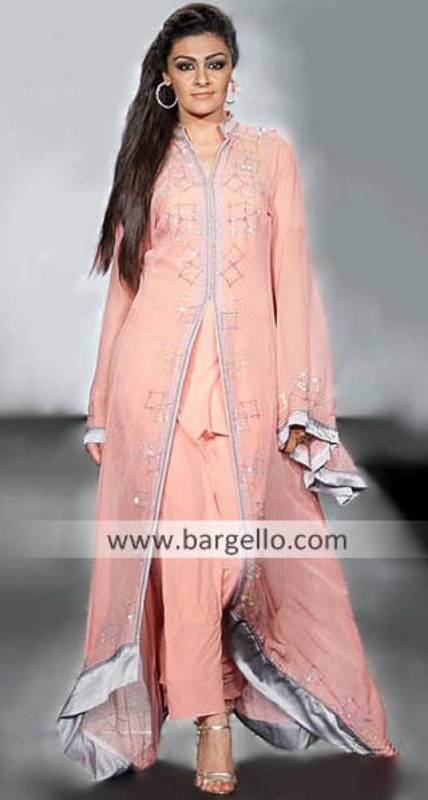 Bollywood Anarkali Dresses, Long Length Anarkali Style Suits India Pakistani, Pink Long Length Dress