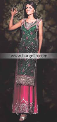 Party Dress India, Party Dress Pakistan, Green Party Dress, Pink Party Outfit Pakistan