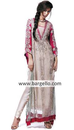 Pink Chiffon Anarkali Dress, Pakistani Pishwas, Indian Pishwas, Anarkali Trouser Suits UK