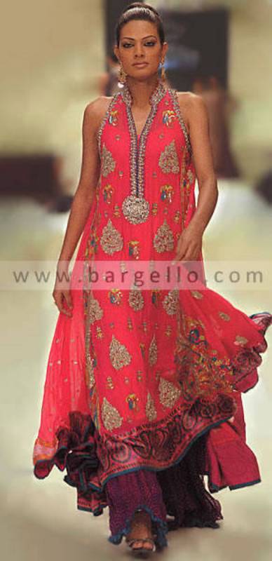 Latest Pakistani Fashion, Pink Anarkali Pishwas, Anarkali Pishwaas Style, Frock Style Kalian Pishwaz