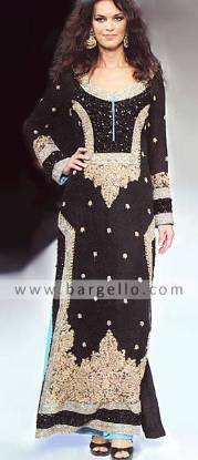 Black Long Embellished Shirt India Pakistan, Black Designer Outfits Pakistan India UK USA Australia