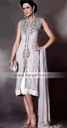 Chiffon Dress, Cropped Trouser, Embroidered Dress, Pakistan Fashion Week 2010 Outfits