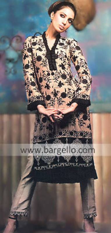 Latest Long Shirts With Trousers Designs, Long Kameez with Trouser, Long Shirt, straight pant