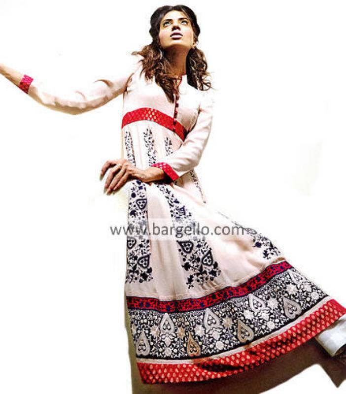 Pakistani Indian Anarkali Pishwas Dress Chiffon Anarkali Churidar Pajama Frock Style Pishwaz