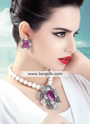 Pearls Pendents Jewellery Pakistan Fuchsia Stone Tops Sets Westford Massachusetts USA