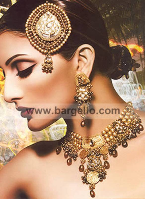 Pearls and kundan designer jewellery jewelry set USA, Online Store