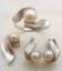 Real fresh water pearls set with rhodium plated