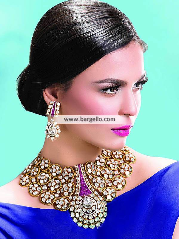 Pakistani Designer Choker and Earrings Jewellery Sets Denny UK Imitation Jewellery Sets