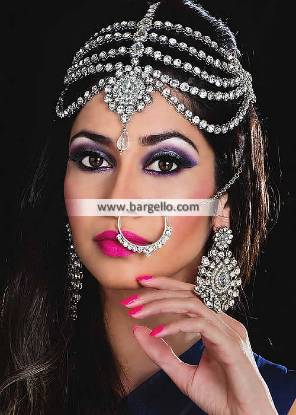 Silver Matha Patti Jewellery Set Southall UK Traditional Pakistani Jewellery