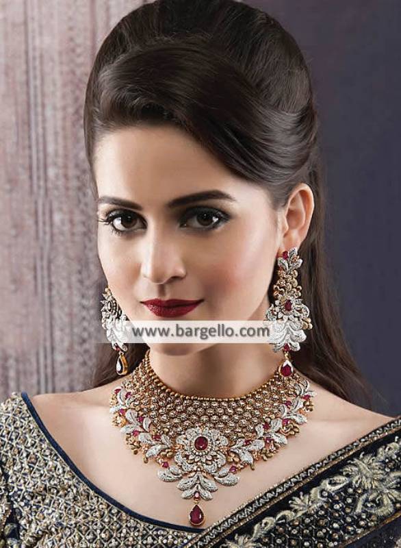 Imitation Ruby Gemstone Jewellery Sets Oslo Norway Pakistani Designer Jewellery