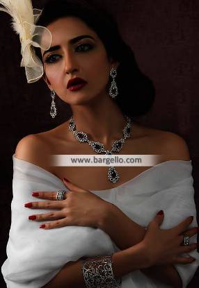 Indian Pakistani Attractive Diamond like Jewelry Set Al-Rayyan Qatar Evening Jewelry Sets