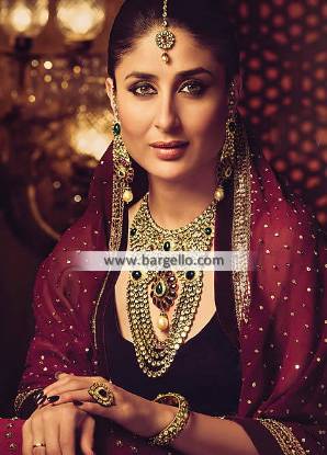 Heavy Bridal Jewellery Sets for Nikah Doha Qatar Artificial Bridal Jewelry Sets