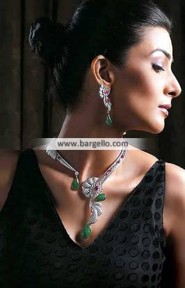 Rhodium Plated Jewellery Sets Pakistani Jewellery Sets