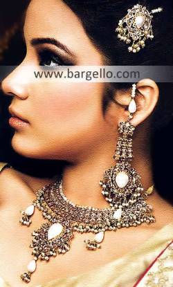 Pakistani Fashion Jewelry, Indian Pakistan Garnet Emerald Ruby Jewelry, Semi Precious Stone Jewelry