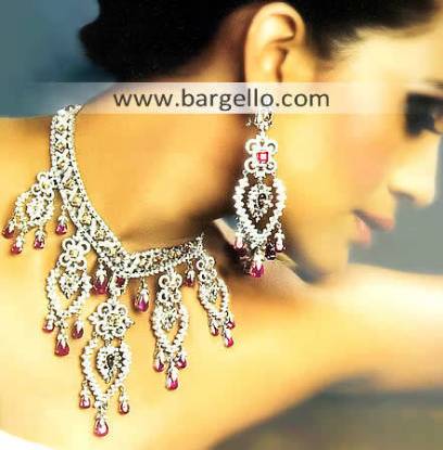 Pakistani Fashion Jewelry, Indian Pakistan Garnet Emerald Ruby Jewelry, Semi Precious Stone Jewelry