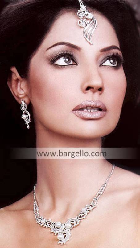 Jewellery Designs, Bridal Jewellery Designs, Pakistani & Indian Jewellery Gold Plated Diamond Like