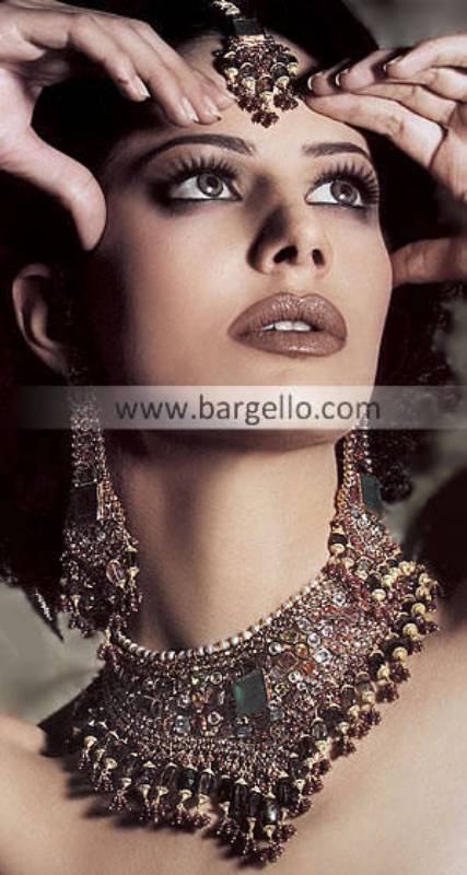 Jewellery Designs, Bridal Jewellery Designs, Pakistani & Indian Jewellery Gold Plated Diamond Like