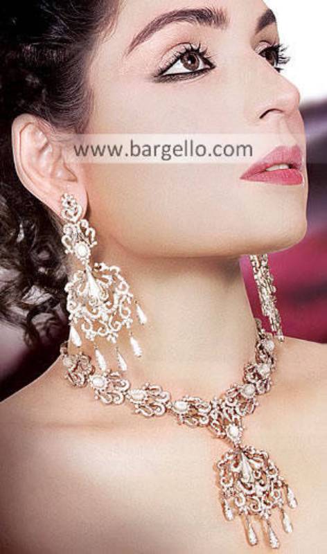 Jewellery Designs, Bridal Jewellery Designs, Pakistani & Indian Jewellery Gold Plated Diamond Like