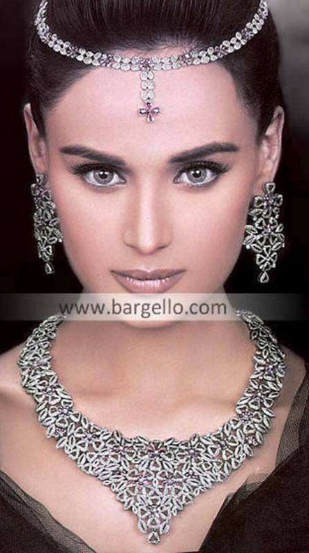 Jewellery Designs, Bridal Jewellery Designs, Pakistani & Indian Jewellery Gold Plated Diamond Like