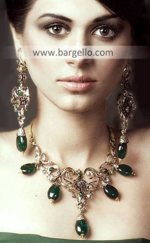 Jewellery Designs, Bridal Jewellery Designs, Pakistani & Indian Jewellery Gold Plated Diamond Like
