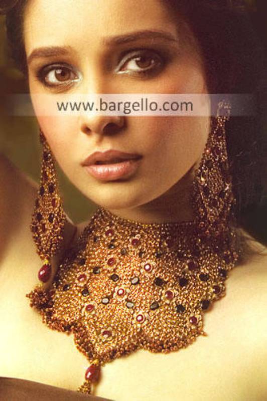 Jewellery Designs, Bridal Jewellery Designs, Pakistani & Indian Jewellery Gold Plated Diamond Like