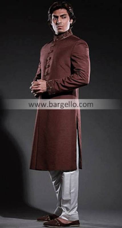 Black Sherwani Collection South London, Amir Adnan Deepak Perwani Black Sherwani Blackburn UK