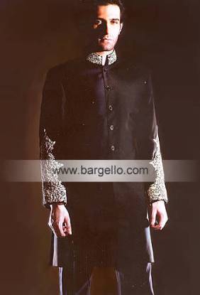 Men's Sherwani Designers Grooms Embellished Sherwani Pakistan and India