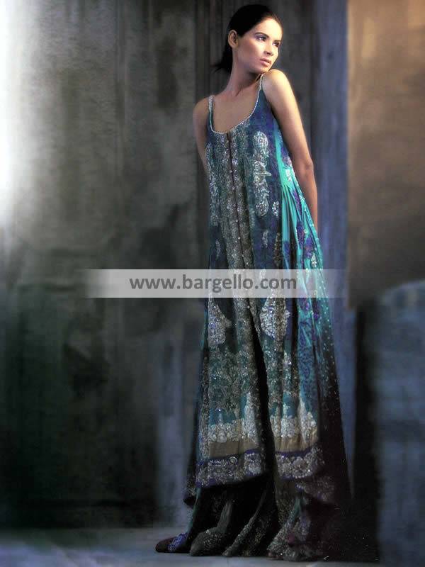 Sana Safinaz Pishwas Wedding Guest Dresses Chicago USA Party Wear Pishwas