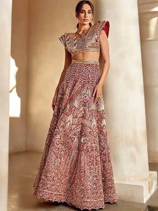 Dark Red Wedding Dresses Faraz Manan Wedding Dresses Wedding Lehenga