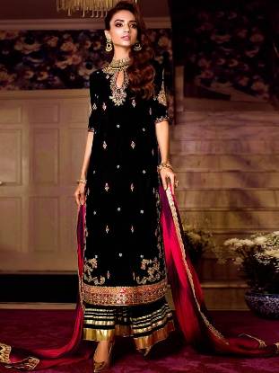 Embroidered Velvet Dresses Pakistani Velvet Dresses Party Wear Occasional Dresses