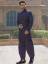 Dark Sapphire Wedding Sherwani Beverly Hills California USA Embroidered Sherwani	