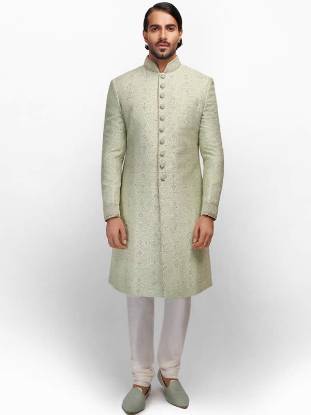 Embroidered Sherwani Suits Switzeland Embroidered Jacket Indian Pakistani