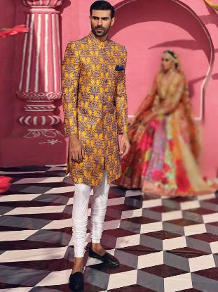Stylish Embroidered Sherwani Suits Arlington Washington DC USA Bespoke Sherwani Suits for Mens