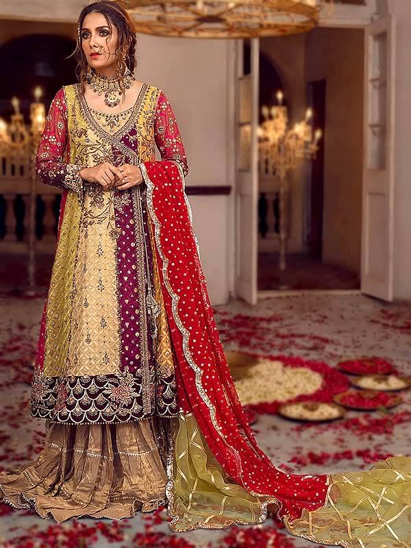 Designer Angrakha Dress, Angrakha Dresses Jersey City, Angrakha Dresses New Jersey, Angrakha Dresses USA, Annus Abrar Angrakha Dresses, Annus Abrar Wedding Dresses, Annus Abrar Bridals, Annus Abrar Bridal Sharara