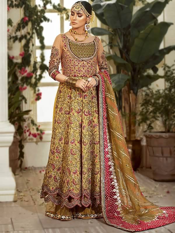 Pakistani Angrakha Frock Green Street UK Buy Angrakha Frocks Wedding Guest Dresses