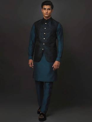 Black Jamawar Waistcoat Saihat Al Qatif Saudi Arabia Waistcoat Brands in Pakistan