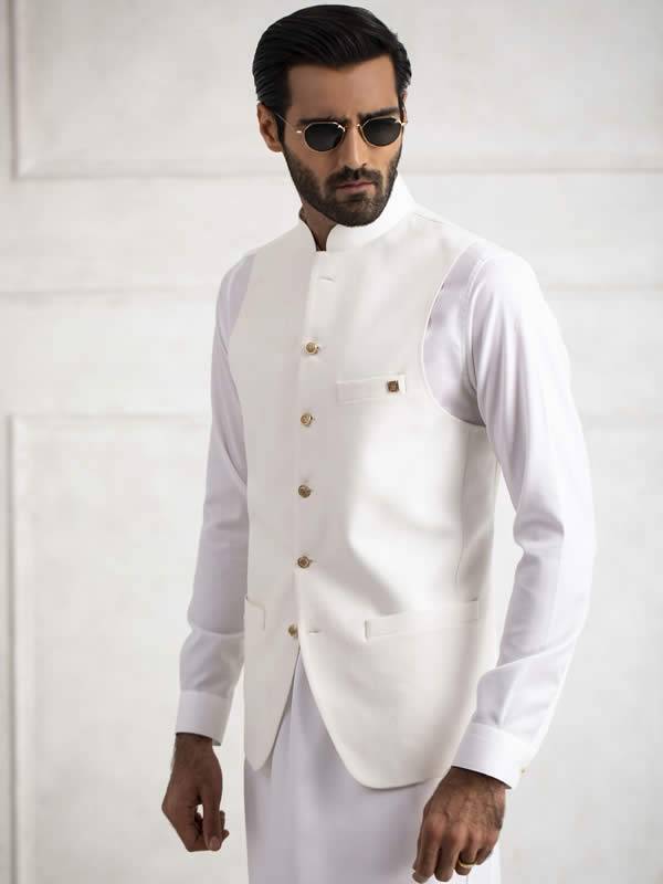 White Waistcoat Tyne and Wear London UK Suiting Fabric Waistcoat Pakistan