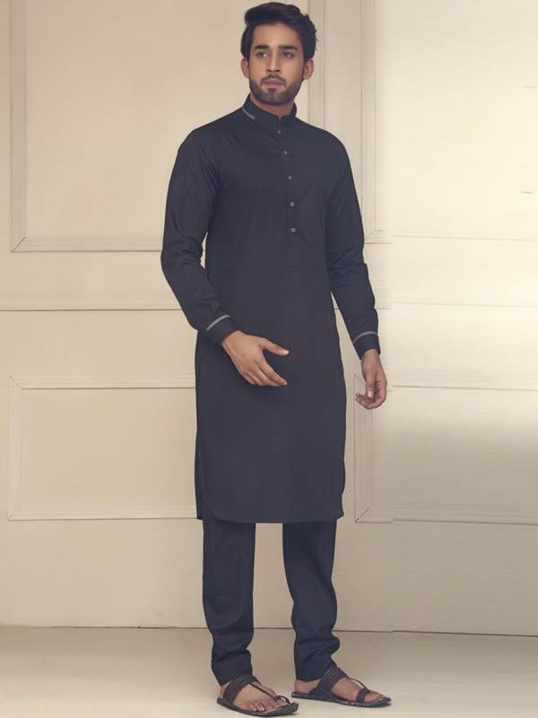 Black Kurta and Pajama Suits Hertfordshire England UK Grooms Kurta Pajama for Mens