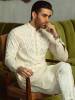 White Self Embellished Kurta With Pajama San Francisco California CA USA Pakistani Designer Kurta Shalwar