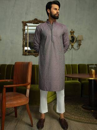 Wisteria Embroidered Kurta With Pajama Los Angeles LA California CA USA Graceful Kurta Shalwar for Mens