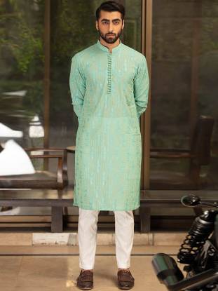 Magic Mint Embroidered Kurta With Pajama Garden City Michigan MI USA Pakistani Designer Kurta Shalwar	