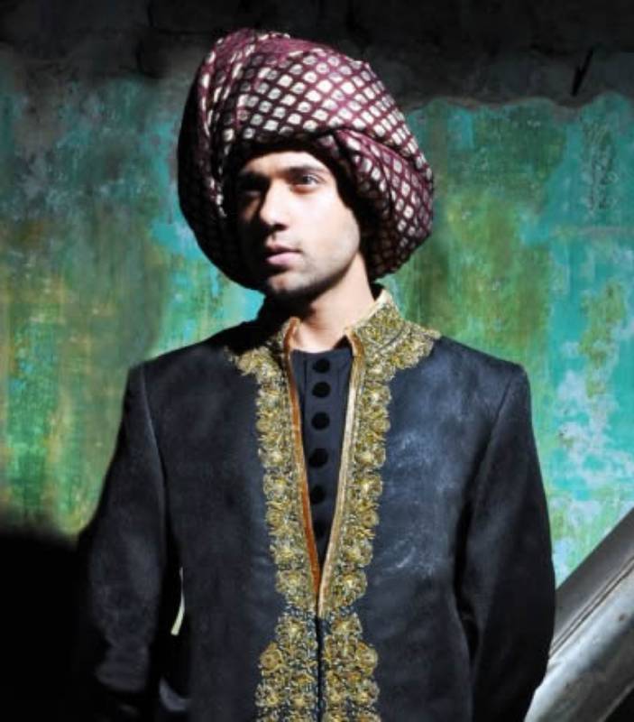 Jamawar Groom Turban Newcastle London UK Mens Collection