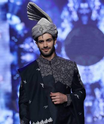 Exclusive Self Print Jamawar Turban for Groom Men's Turban for Groom