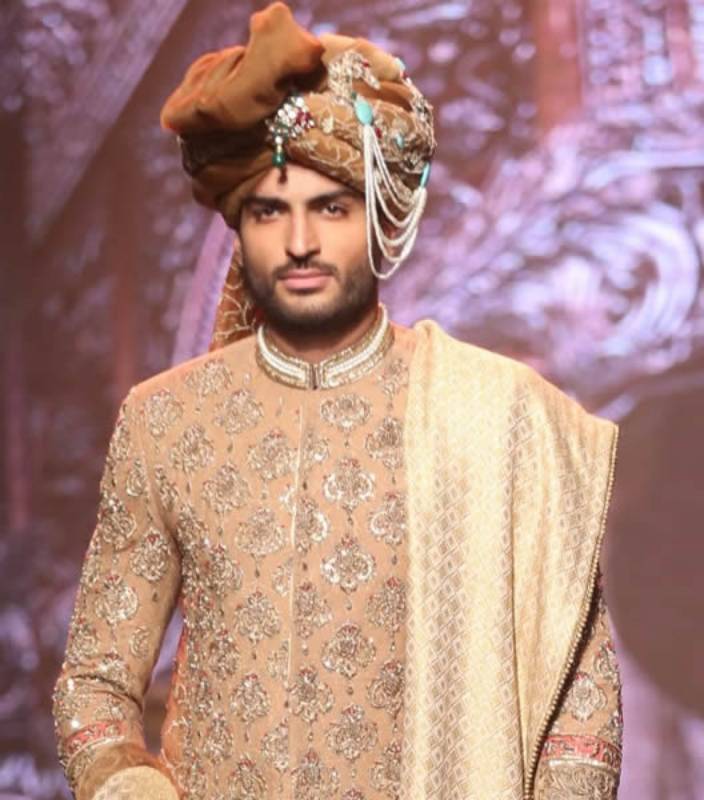 Pakistani Groom Wedding Turban Stylish Embroidered Chiffon Turban