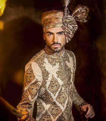 Designer Jamawar Turban for Groom Newcastle London UK Mens Collection