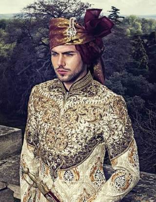 Charming Look Jamawar Turban for Wedding Los Angeles California Mens Collection